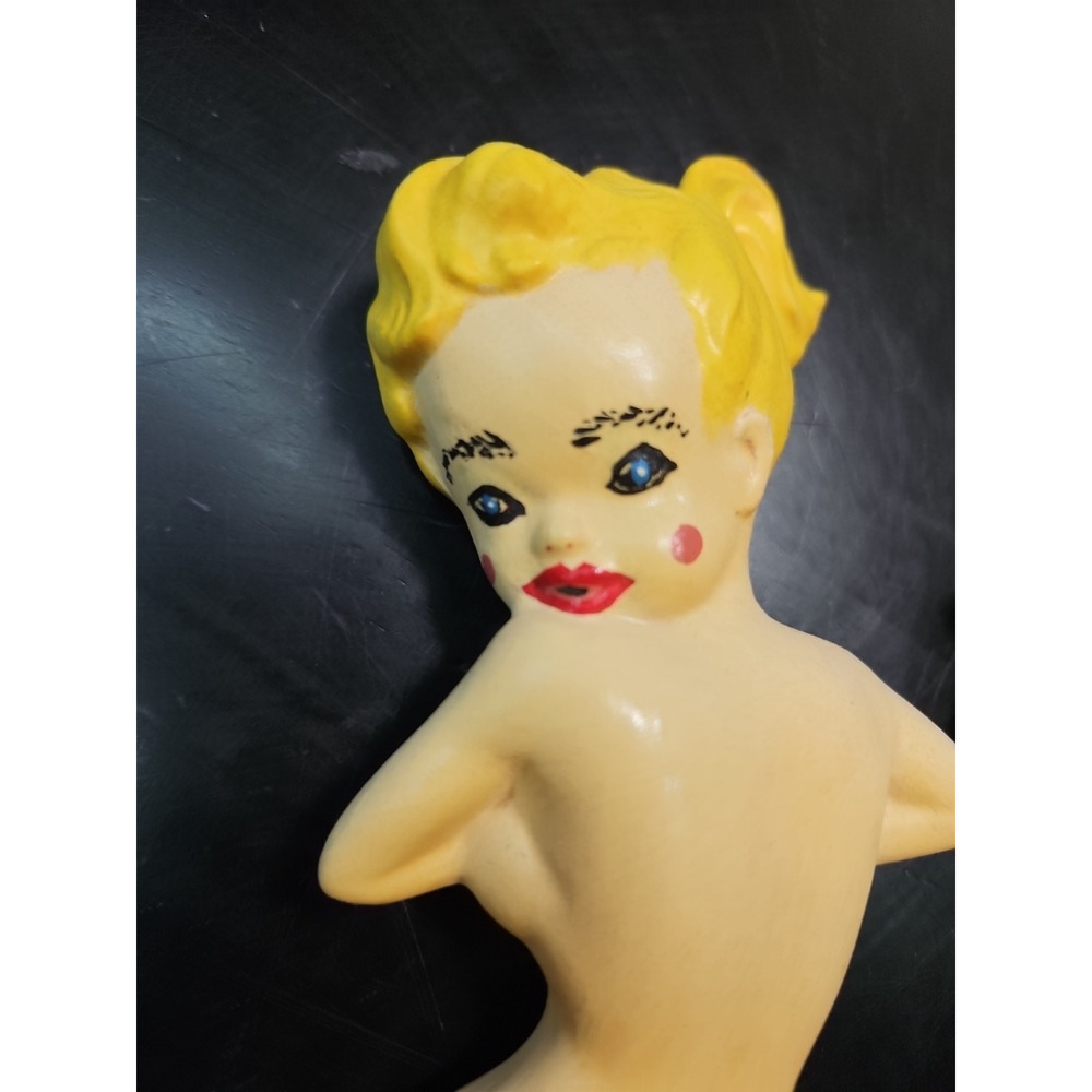 Vintage MCM Mermaid & Baby 1960s Ceramic Chalkware Beach Fantasy Wall Hangings - Picture 3 of 16